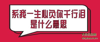 注解系我一生心负你千行泪是什么意思