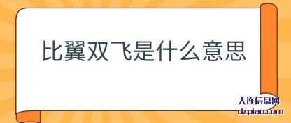 阐述比翼双飞是什么意思