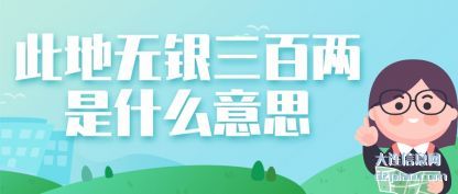 此地无银三百两是什么意思