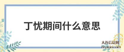 知晓丁忧期间什么意思