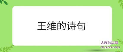 分析王维的诗句