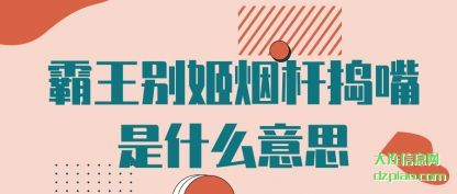 分析霸王别姬烟杆捣嘴是什么意思