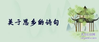 解惑关于思乡的诗句