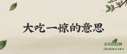 概述大吃一惊的意思