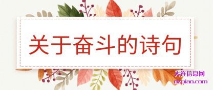 关于奋斗的诗句