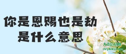 浅析你是恩赐也是劫是什么意思