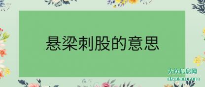悬梁刺股的意思