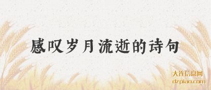 理解感叹岁月流逝的诗句