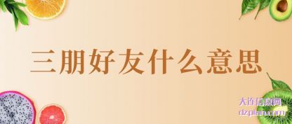 三朋好友什么意思