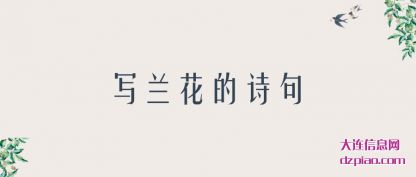 诠释写兰花的诗句