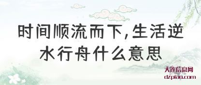 解读时间顺流而下,生活逆水行舟什么意思