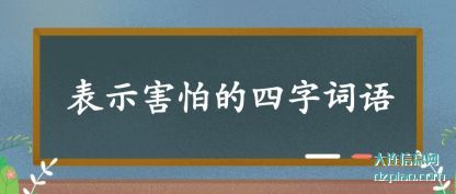 评释表示害怕的四字词语