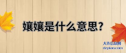 议论孃孃是什么意思?