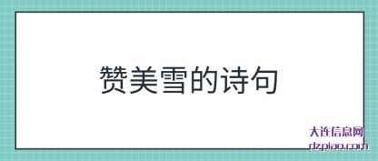 分析赞美雪的诗句
