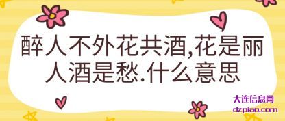 醉人不外花共酒,花是丽人酒是愁.什么意思