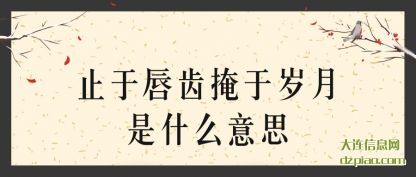 知晓止于唇齿掩于岁月是什么意思