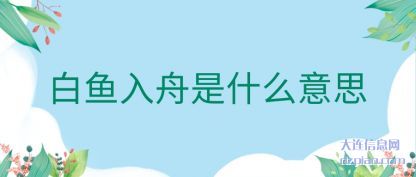 阐述白鱼入舟是什么意思