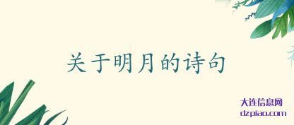 注解关于明月的诗句