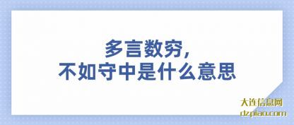 概括多言数穷,不如守中是什么意思