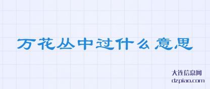 万花丛中过什么意思