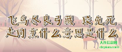 介绍飞鸟尽良弓藏 狡兔死走狗烹什么意思是什么