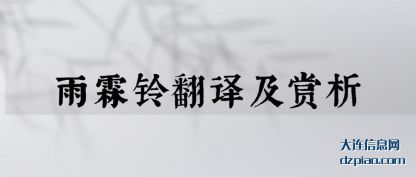 总结雨霖铃翻译及赏析