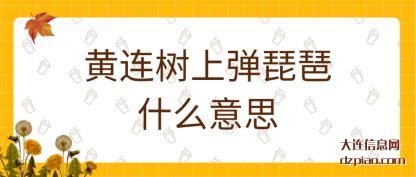 聊聊黄连树上弹琵琶什么意思