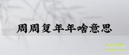 推荐周周复年年啥意思
