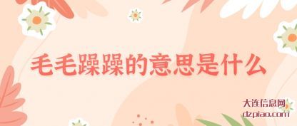 毛毛躁躁的意思是什么