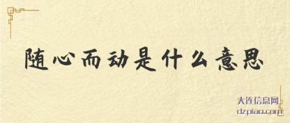 分析随心而动是什么意思