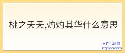 总结桃之夭夭,灼灼其华什么意思