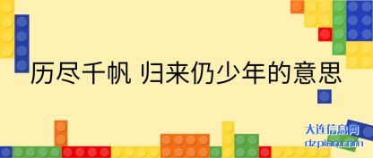 推荐历尽千帆 归来仍少年的意思