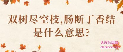 知晓双树尽空枝,肠断丁香结是什么意思?