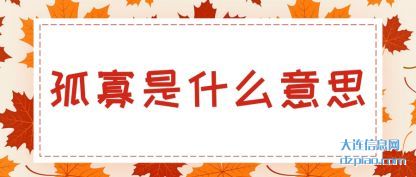 介绍孤寡是什么意思