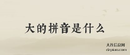 概述大的拼音是什么