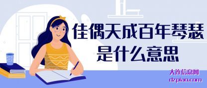 佳偶天成百年琴瑟是什么意思