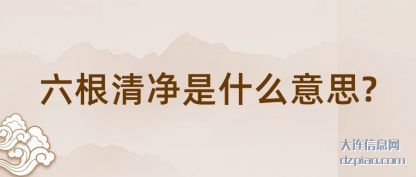 说明六根清净是什么意思?