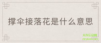 聊聊撑伞接落花是什么意思
