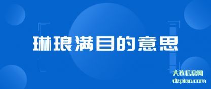 解答琳琅满目的意思