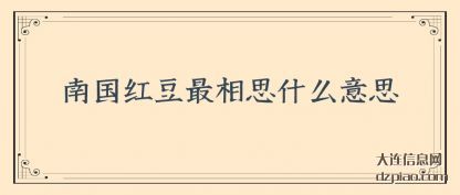 聊聊南国红豆最相思什么意思