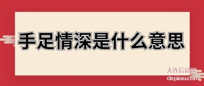 手足情深是什么意思