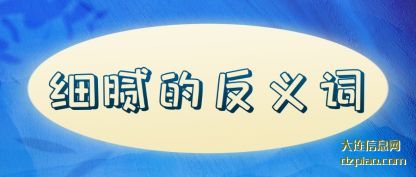 解惑细腻的反义词
