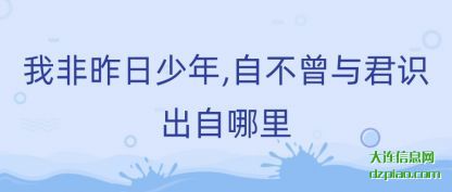 概括我非昨日少年,自不曾与君识出自哪里