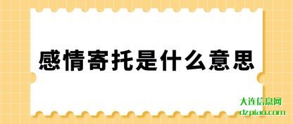 概述感情寄托是什么意思