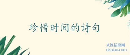 珍惜时间的诗句