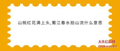 理会山桃红花满上头,蜀江春水拍山流什么意思