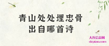 了解青山处处埋忠骨出自哪首诗