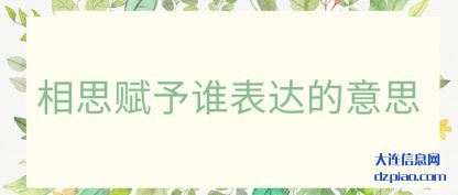 相思赋予谁表达的意思