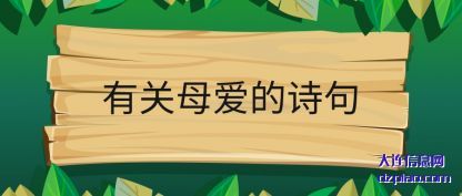 有关母爱的诗句