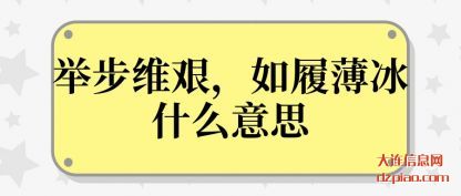 关于举步维艰,如履薄冰 什么意思